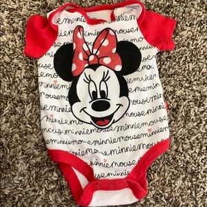 2 New born Minnie Mouse onesies